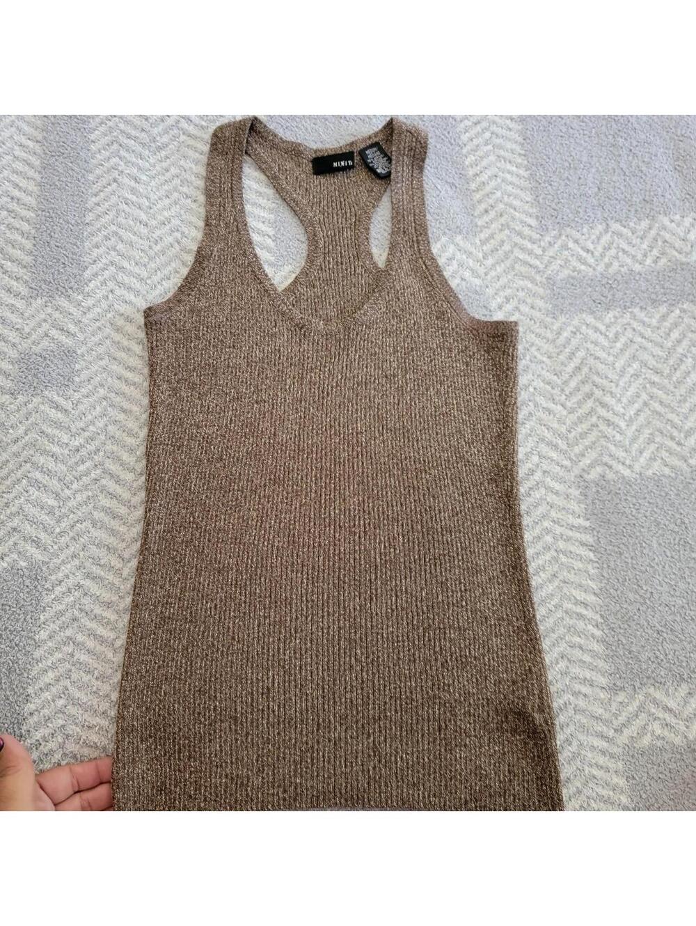 Mixit Women's Brown and Tan Vests-tanks-cami